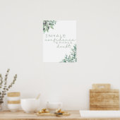 Inhaleer Confidence Inspirerend Quote Art Print (Keuken)