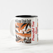 Inhaleer Courage Exhale Doubt - Inspirerend Koffie Tweekleurige Koffiemok (Voorkant links)