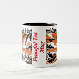 Inhaleer Courage Exhale Doubt - Inspirerend Koffie Tweekleurige Koffiemok