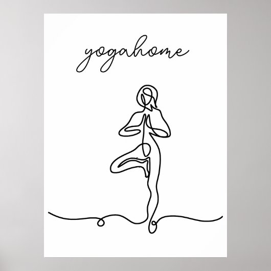 Inhaleer Exhale Ademhaling moderne yoga studio Poster (Voorkant)