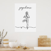 Inhaleer Exhale Ademhaling moderne yoga studio Poster (Keuken)