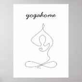 Inhaleer Exhale Ademhaling moderne yoga studio Poster (Voorkant)