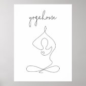 Inhaleer Exhale Ademhaling moderne yoga studio Poster (Voorkant)