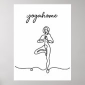 Inhaleer Exhale Ademhaling moderne yoga studio Poster (Voorkant)