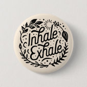 Inhaleer gewoon adem ronde button 5,7 cm (Voorkant)