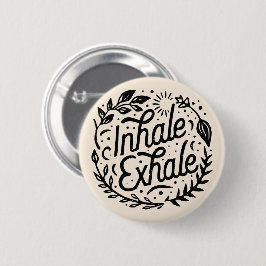 Inhaleer gewoon adem ronde button 5,7 cm