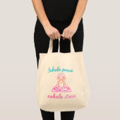 Inhaleer Peace Adem Stress uit | Mindful Yoga Grap Tote Bag (Voorkant (product))