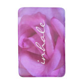 Inhaleer Quote Hot Pink Roos Flower Foto Modern Badmat (Voorkant Verticaal)