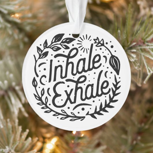 Inhaleer uitademen diep adem ornament (Boom)