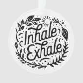 Inhaleer uitademen diep adem ornament (voorkant)