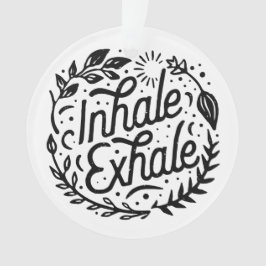 Inhaleer uitademen diep adem ornament
