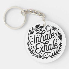 Inhaleer uitademen diep adem sleutelhanger