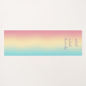 Inhaleer Uitademen Droom Grote Motivatie Pastel Om Yogamat (Achterkant (horizontaal))