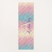 Inhaleer Uitademen Droom Grote Motivatie Pastel Om Yogamat (Voorkant)