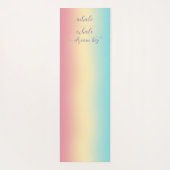 Inhaleer Uitademen Droom Grote Motivatie Pastel Om Yogamat (Achterkant)