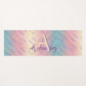 Inhaleer Uitademen Droom Grote Motivatie Pastel Om Yogamat (Voorkant (horizontaal))