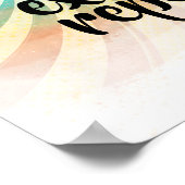 Inhaleer Uitademen Meditatie Yoga Pastel Kleuren Q Poster (Hoek)