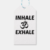 Inhaleer Uitademen Yoga Ohm Cadeaulabel (Voorkant)