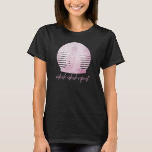 Inhaleer Uitademing Herhaal Roze T-shirt