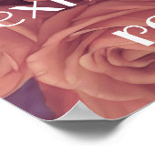 Inhaleer uitademing inspirerend roze rozen poster (Hoek)