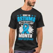 Inhaler Respiratory May Is Asthma And Allergy Awar T-shirt (Voorkant)