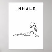 Inhaleren Uitademen Yoga pose moderne studio Poster (Voorkant)