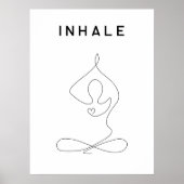Inhaleren Uitademen Yoga pose moderne studio Poster (Voorkant)