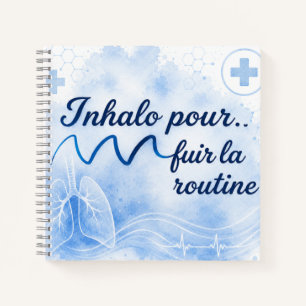 Inhalo om de routine te doorbreken notitieboek