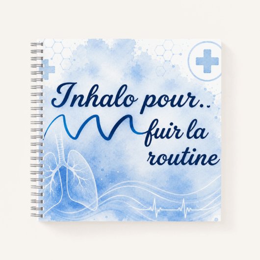 Inhalo om de routine te doorbreken notitieboek (Voorkant)