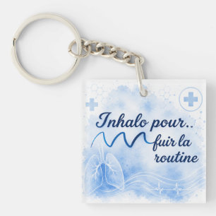 Inhalo om de routine te doorbreken sleutelhanger