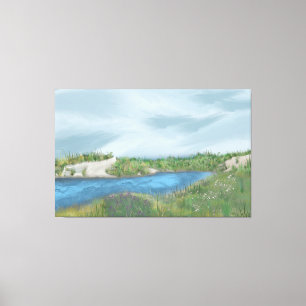 inham aan zee canvas afdruk