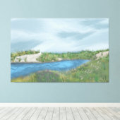 inham aan zee canvas afdruk (Insitu (Houten vloer))