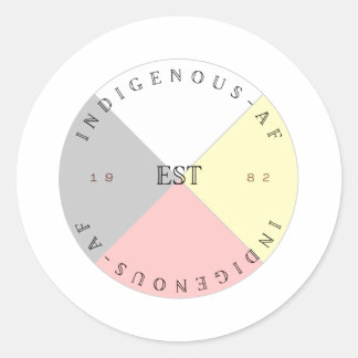 Inheems AF Medicine Wheel Ronde Sticker