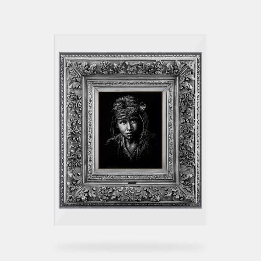 Inheems Amerikaans. Acryl Bord (Voorkant)