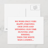 inheems amerikaans briefkaart (Voorkant / Achterkant)