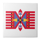 inheems amerikaans - indiaans traditioneel textiel tegeltje (Voorkant)