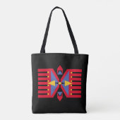 inheems amerikaans - indiaans traditioneel textiel tote bag (Achterkant)