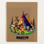 Inheems Amerikaans Indiaas kind, Tipis & Dieren Planner (Voorkant)