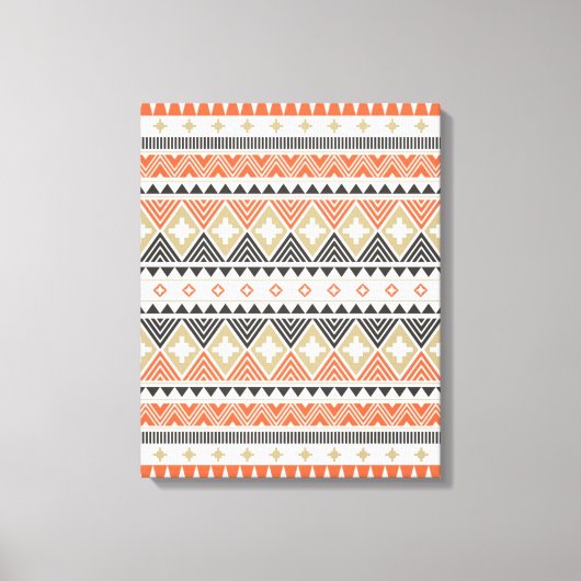 Inheems Amerikaans Indiaas Zuidwest Patroon Canvas Afdruk (Voorkant)