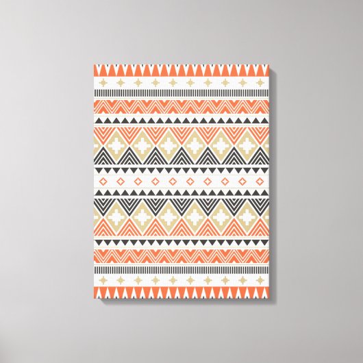 Inheems Amerikaans Indiaas Zuidwest Patroon Canvas Afdruk (Voorkant)
