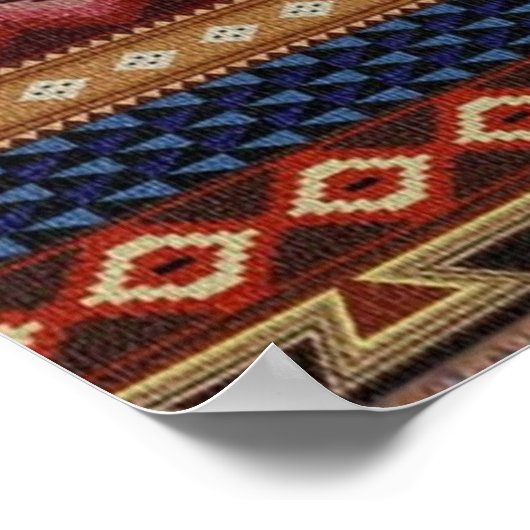Inheems Amerikaans Indiaas Zuidwest Patroon Poster (Hoek)