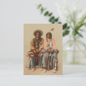 Inheems Amerikaans Paar, 1899 Briefkaart (Staand voorkant)