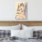 Inheems Amerikaans paar gewikkeld canvas Afdruk (Insitu (Slaapkamer))