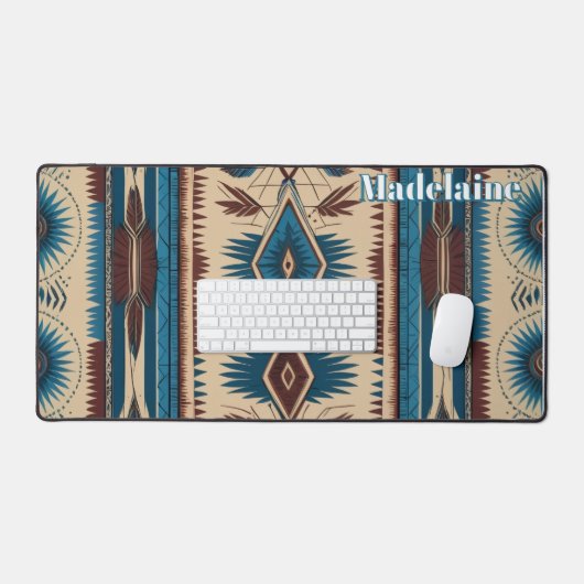 Inheems Amerikaans patroon. Western. Gepersonalise Bureaumat (Keyboard & Muis)