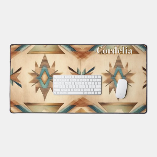 Inheems Amerikaans patroon. Western. Gepersonalise Bureaumat (Keyboard & Muis)