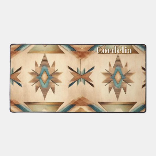 Inheems Amerikaans patroon. Western. Gepersonalise Bureaumat (Voorkant)