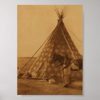 Inheems Amerikaans Poster voor Blackfoot TeePee Ar