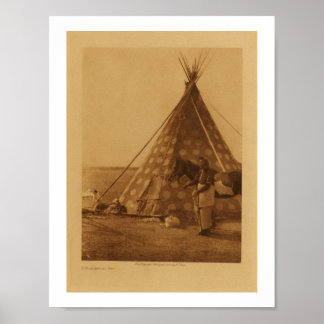 Inheems Amerikaans Poster voor Blackfoot TeePee Ar