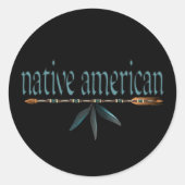 inheems amerikaans ronde sticker (Voorkant)
