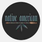 inheems amerikaans ronde sticker (Voorkant)
